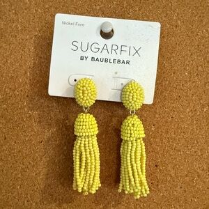 Sugarfix by BaubleBar Yellow Beaded Tassel Earrings